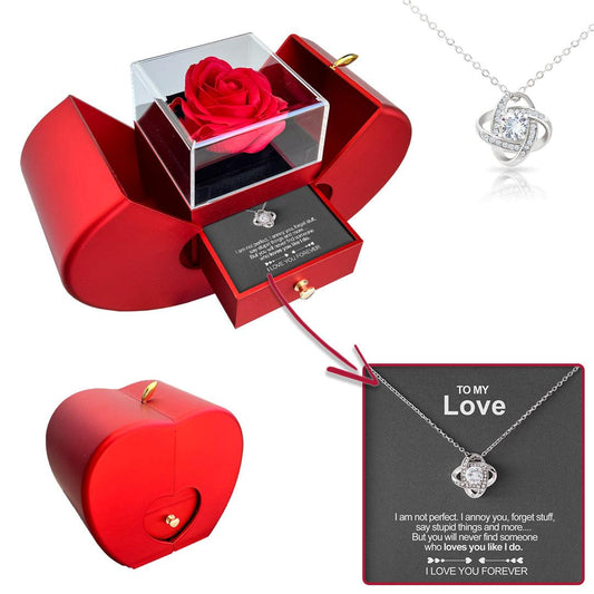 MY LOVE NECKLACE ROSE BOX - Fleur Et Amour